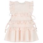 Girls Pink Ruffled Dress, 1, hi-res